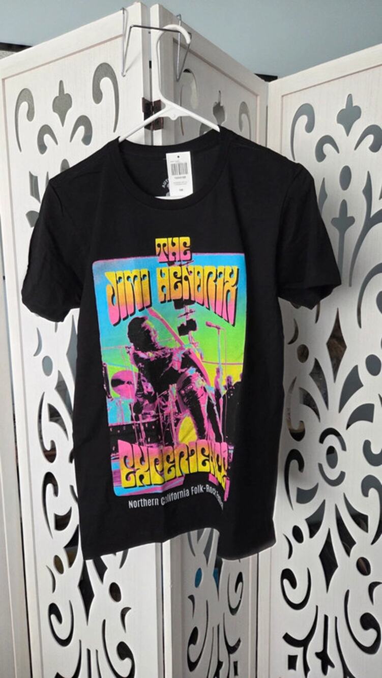 Jimi Hendrix Experience retro boho concert Festival Graphic Tee NWT Small